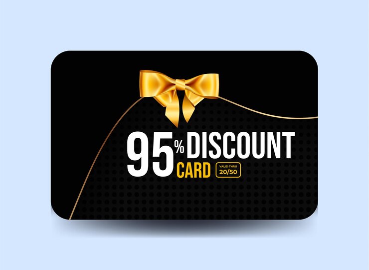 Vector tarjeta de regalo con descuento de 95