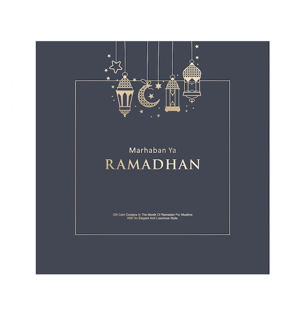 Vector tarjeta de regalo de diseño elegante ramadhan