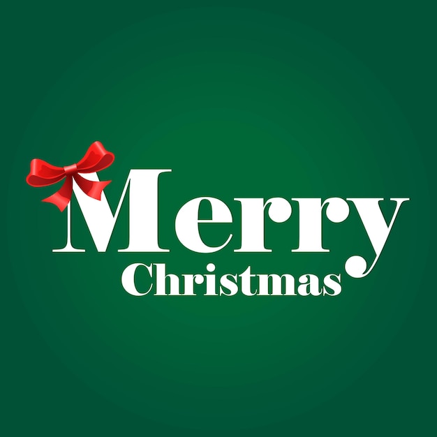 Tarjeta de regalo de Feliz Navidad Con fondo verde