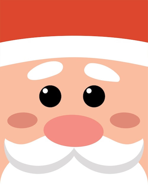 Vector tarjeta de regalo de feliz navidad con santa claus