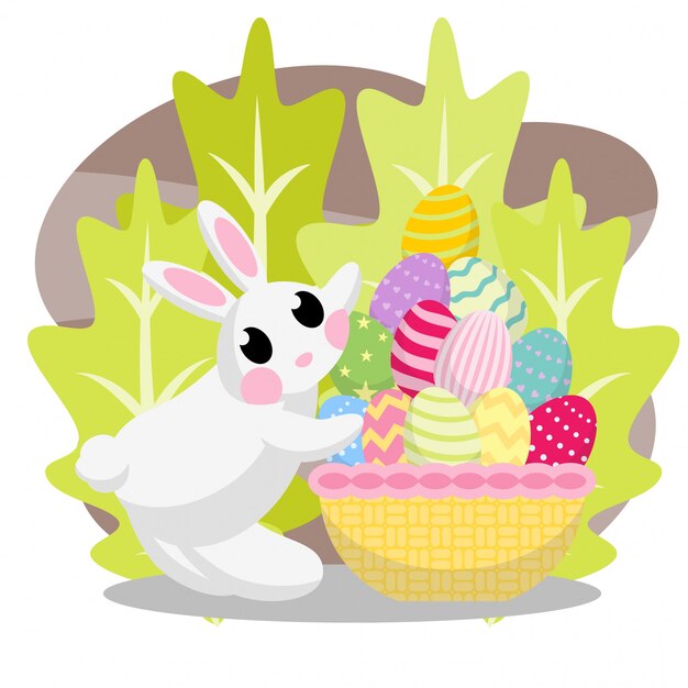 TARJETA DE REGALO DE VECTOR DE DÍA DE PASCUA LINDA