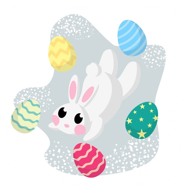 TARJETA DE REGALO DE VECTOR DE DÍA DE PASCUA LINDA