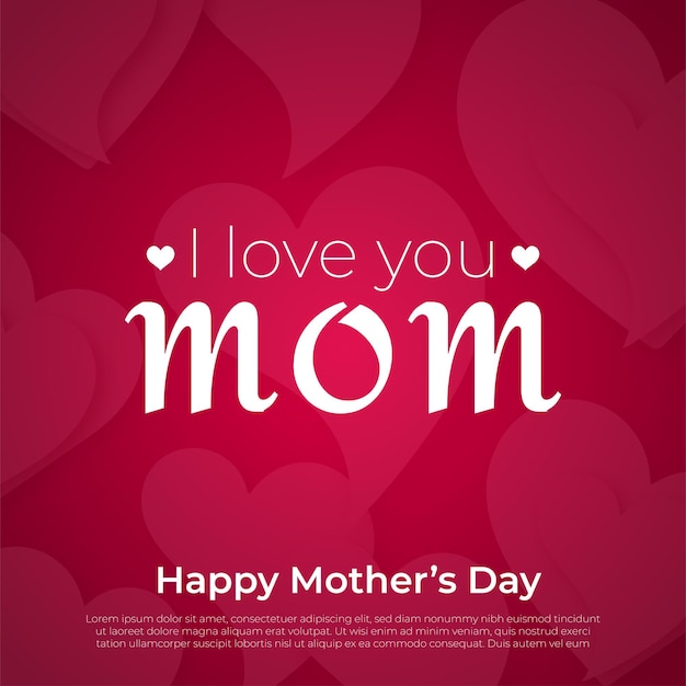 Tarjeta rosa del día de la madre