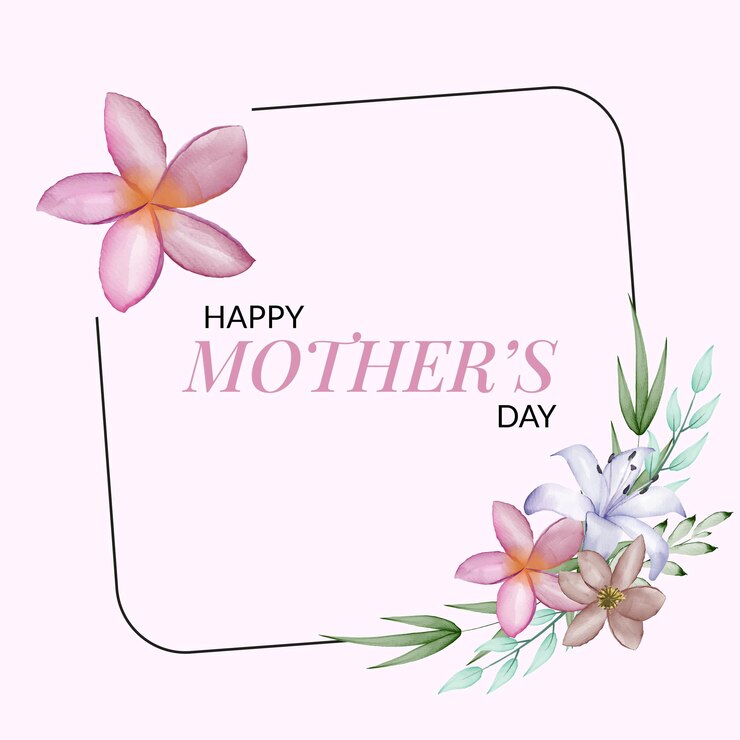 Tarjeta rosa del día de la madre
