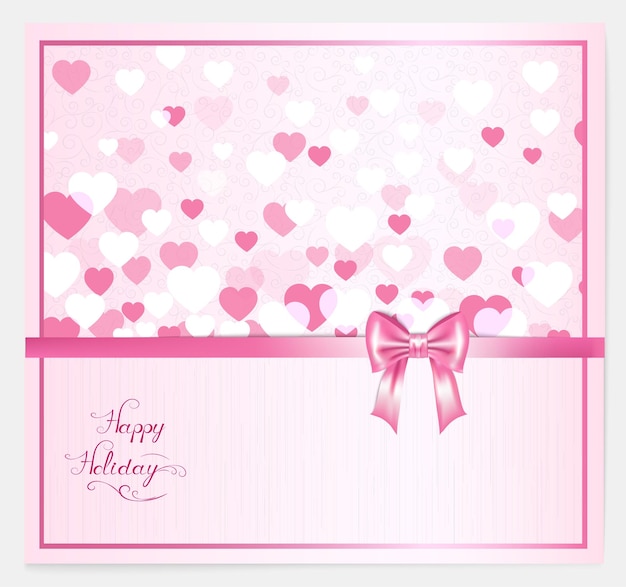 Tarjeta rosa para san valentín