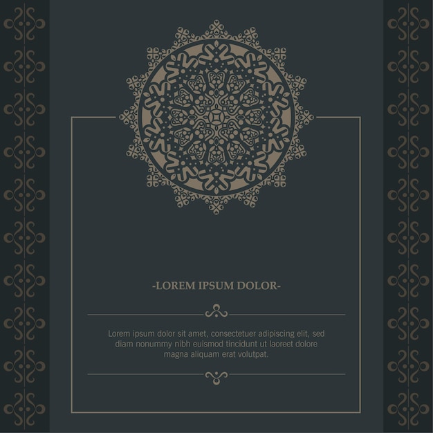 tarjeta de salud de estilo mandala vintage