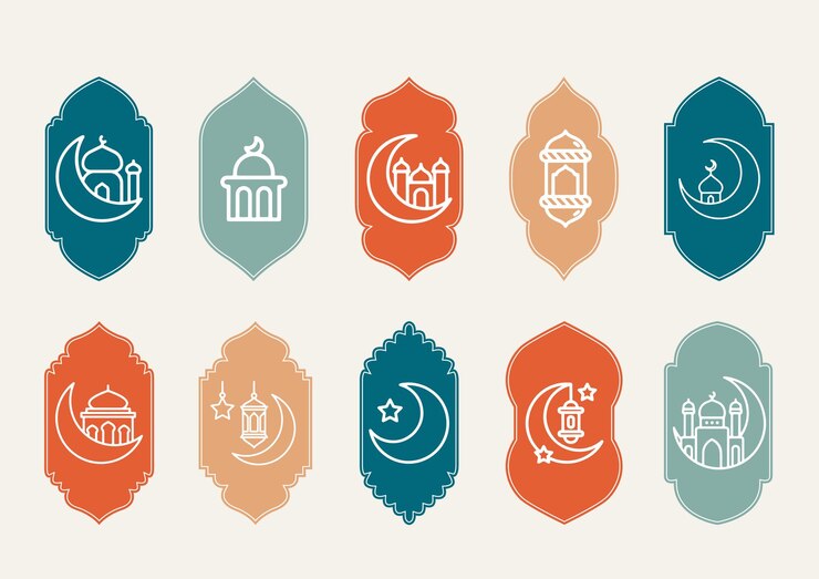 Tarjeta de saludos de diseño árabe para el Ramadán Kareem
