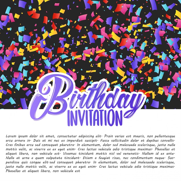 Tarjeta de saludos de feliz cumpleaños con vector deidentidad elegent