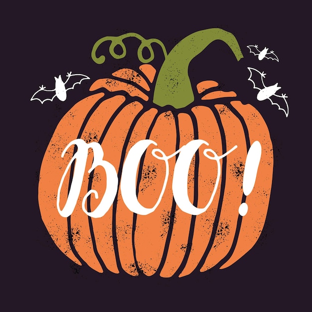 Tarjeta de saludos de Halloween de frase clásica de letras manuscritas para Halloween