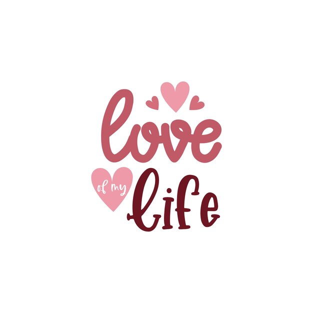 Tarjeta de San Valentín con frase romántica sobre el amor aislado sobre fondo blanco. Ilustración vectorial - Vector