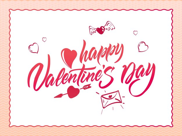 Vector tarjeta de san valentín, hecha en vector con amor