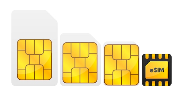 Tarjeta Sim Chip de red de teléfono móvil Colección de tarjetas Sim en diferentes tamaños Chip para red móvil
