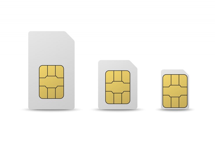 Vector tarjeta sim móvil