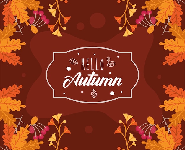 Vector tarjeta de la temporada de otoño