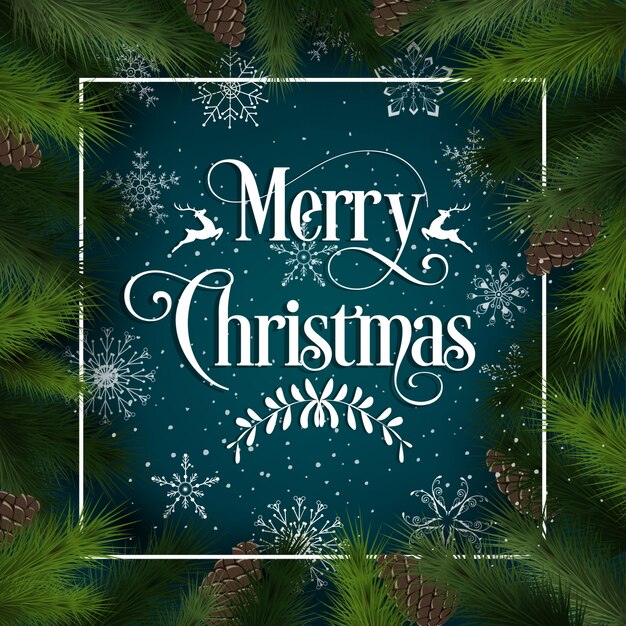 Tarjeta de vector de feliz Navidad