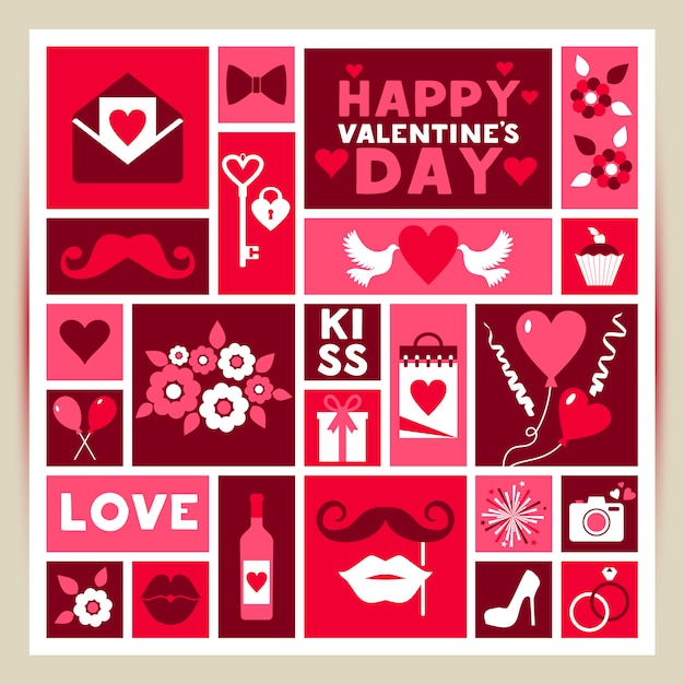 Tarjeta de vector de San Valentín
