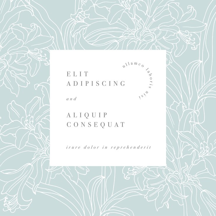 Tarjeta vintage con flores de lirio. Flores para florería con diseños de etiquetas. Fondo de flores para envases de cosméticos.