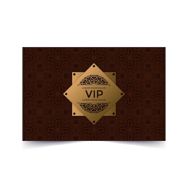 tarjeta VIP oscura de lujo en textura de ornamento