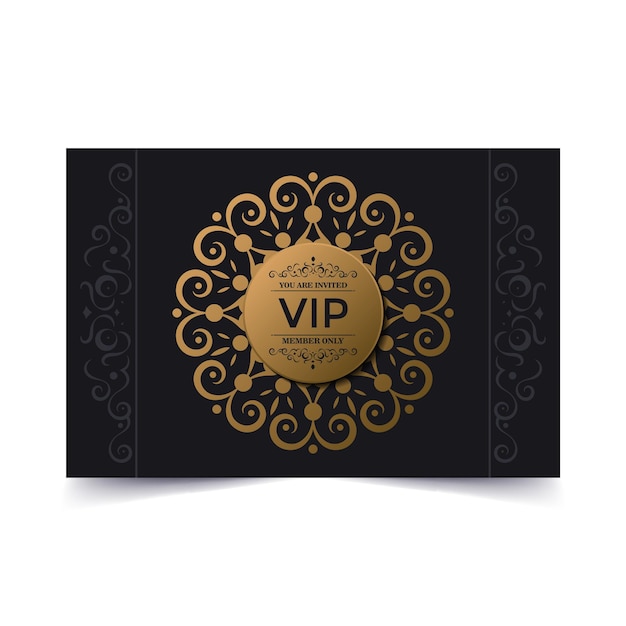 tarjeta VIP oscura de lujo en textura de ornamento