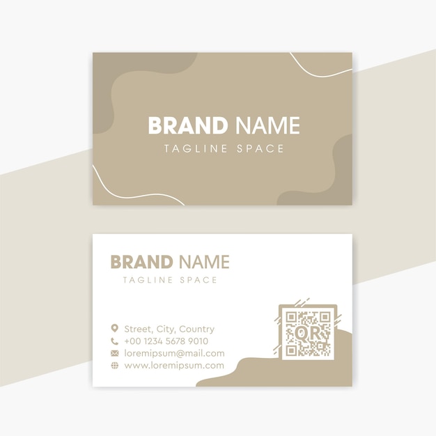 Tarjeta de visita abstracta Diseño de marca