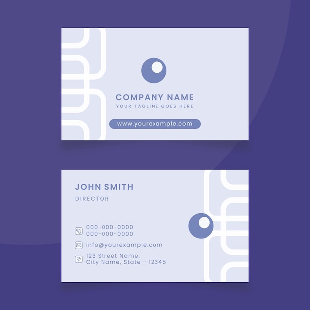 Tarjeta de visita abstracta vectorial con el logotipo de la pluma