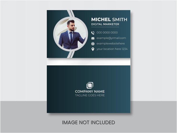 Tarjeta de visita de agencia de empresa corporativa de diseño abstracto profesional minimalista de Elegant Eye