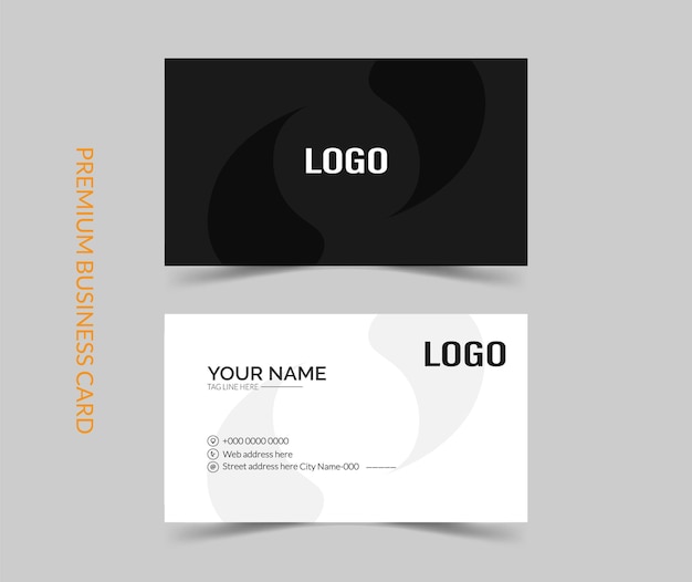 Tarjeta de visita blanco y negro