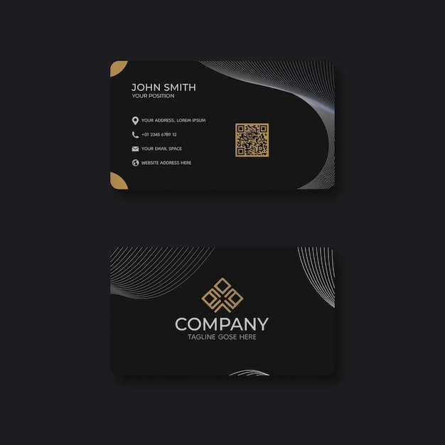 Tarjeta de visita corporativa moderna con un diseño elegante