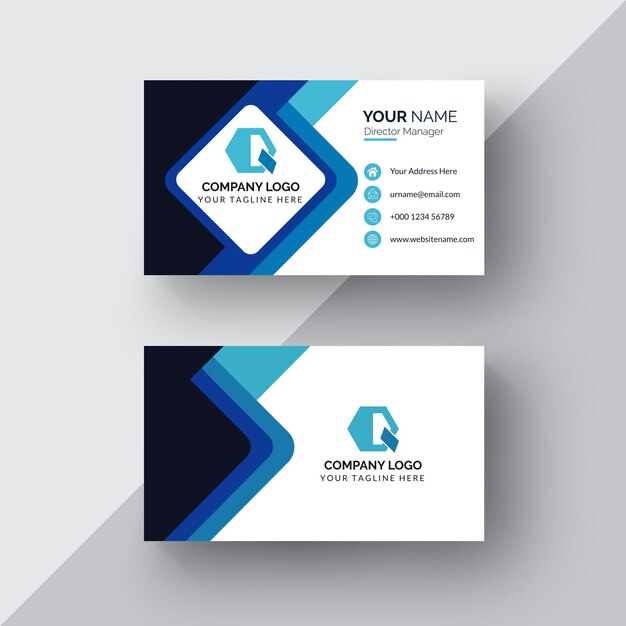 Tarjeta de visita corporativa profesional moderna