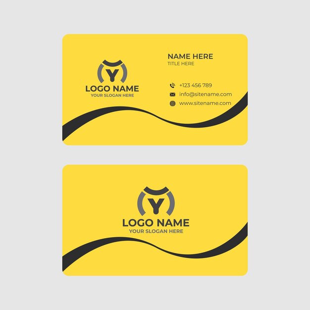 Tarjeta de visita creativa con arte vectorial minimalista