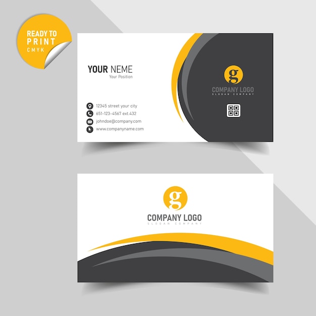 Tarjeta de visita creativa moderna con diseño profesional