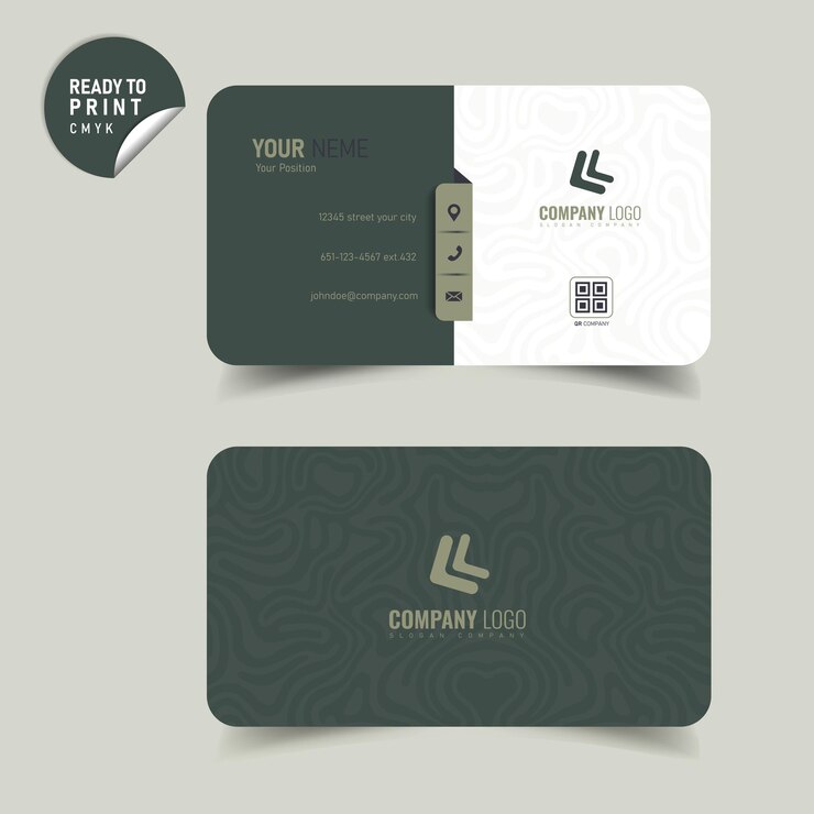 Tarjeta de visita creativa moderna con diseño profesional