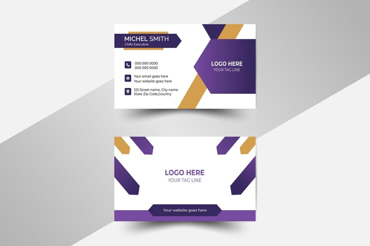 Tarjeta de visita creativa moderna de doble cara.