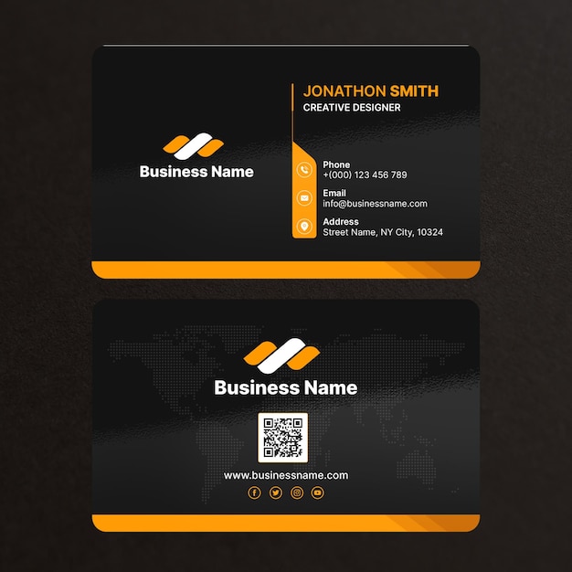 Tarjeta de visita creativa moderna elegante profesional