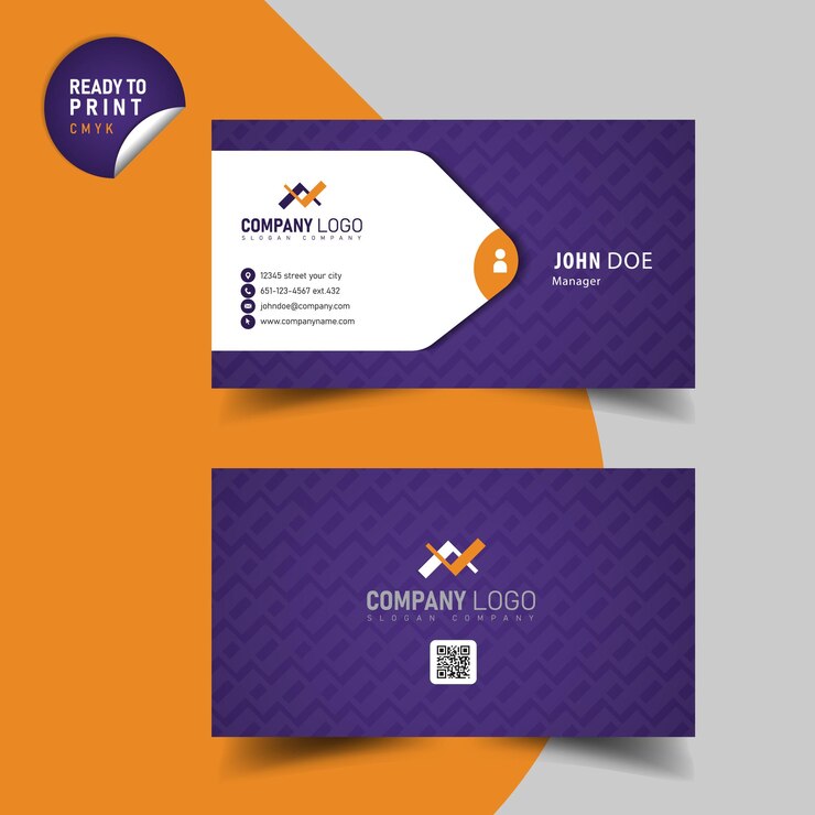 tarjeta de visita creativa moderna y tarjeta de nombre horizontal diseño vectorial de plantilla simple y limpia