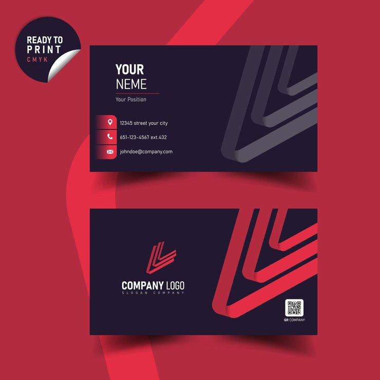 tarjeta de visita creativa moderna y tarjeta de nombre horizontal diseño vectorial de plantilla simple y limpia