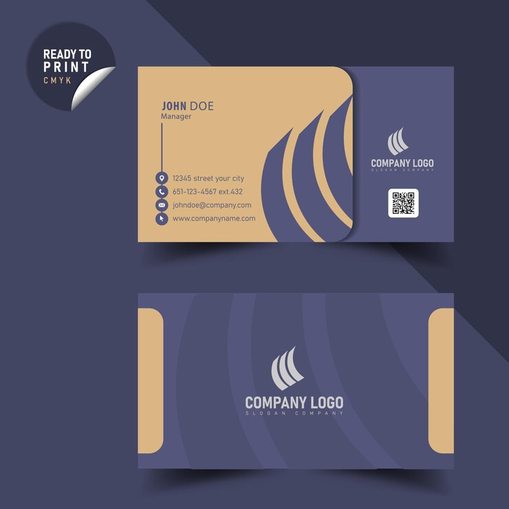 tarjeta de visita creativa moderna y tarjeta de nombre horizontal diseño vectorial de plantilla simple y limpia