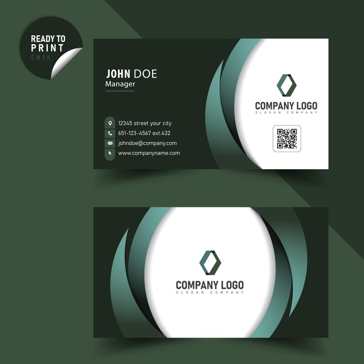 tarjeta de visita creativa moderna y tarjeta de nombre horizontal diseño vectorial de plantilla simple y limpia