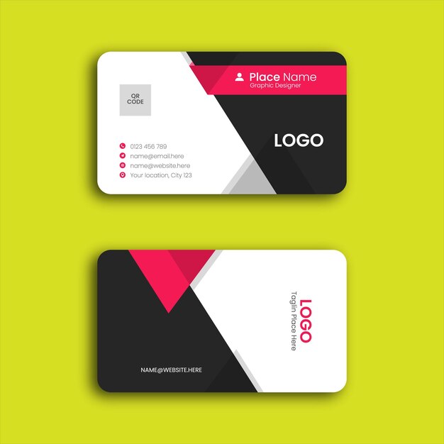 tarjeta de visita creativa moderna y tarjeta de presentación diseño vectorial de plantilla simple y limpia