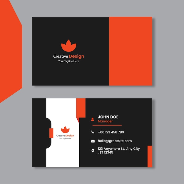 Tarjeta de visita creativa y plantilla de diseño de vectores de tarjetas de visita