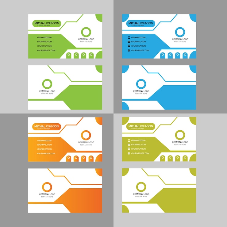 Vector tarjeta de visita creativa y tarjeta de nombre diseño vectorial de plantillas simples y limpias horizontales