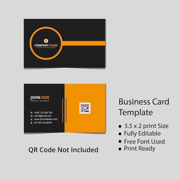 Tarjeta de visita diseño vector profesional moderno