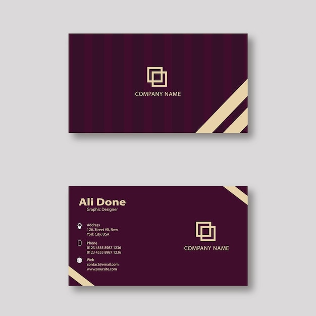 Tarjeta de visita elegante creativa