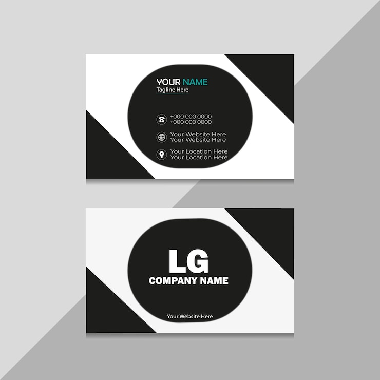 Vector una tarjeta de visita para una empresa lg.