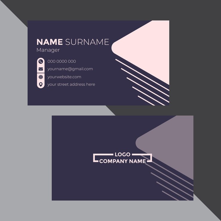 Tarjeta de visita para una empresa llamada el nombre de una empresa.