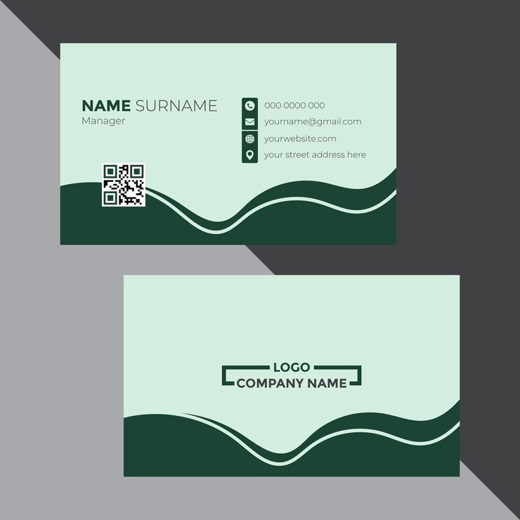 Tarjeta de visita para una empresa llamada qwerty