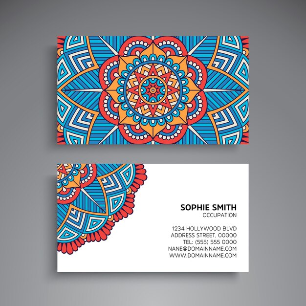 Tarjeta de visita estilo mandala