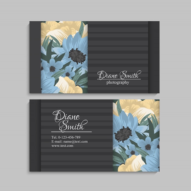 Tarjeta de visita floral