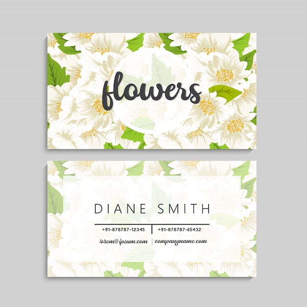 Tarjeta de visita floral