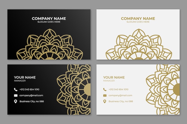 Tarjeta de visita con mandalas